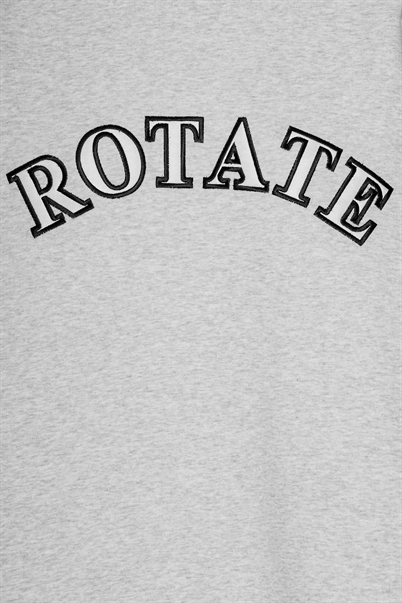 Rotate Sunday Sweat Logo Crewneck Sweatshirt Light Grey Melange Shop Online Hos Blossom