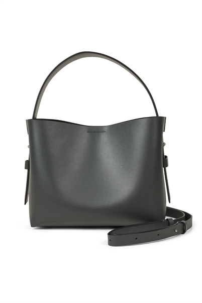 Second Female Leata Leather Taske Black Silver-Shop Online Hos Blossom