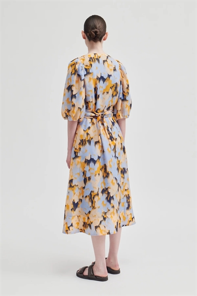 Second Female Marigold Wrap Kjole Heather-Shop Online Hos Blossom