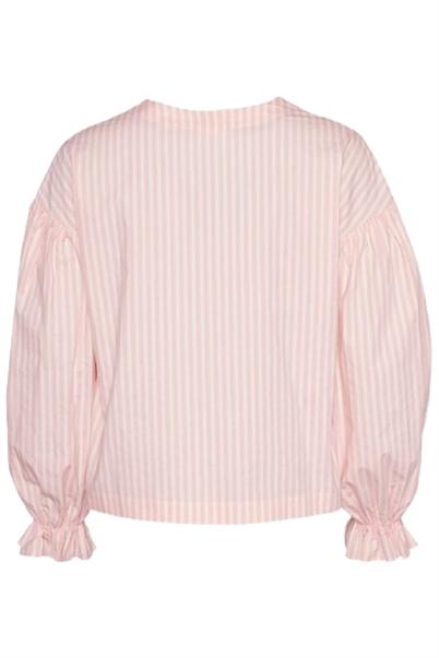 Sissel Edelbo Ida Organic Cotton Bluse Pink Stripe-Shop Online Hos Blossom