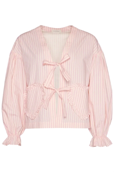 Sissel Edelbo Ida Organic Cotton Bluse Pink Stripe-Shop Online Hos Blossom
