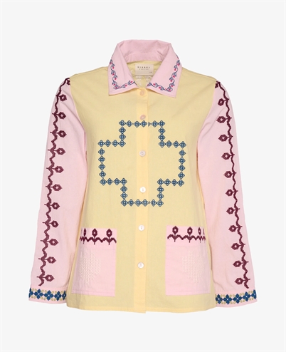 Sissel Edelbo Louise Organic Cotton Skjorte Pastel-Shop Online Hos Blossom