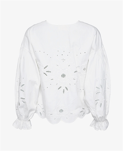 Sissel Edelbo Maibritt Organic Cotton Bluse Ecru Shop Online Hos Blossom