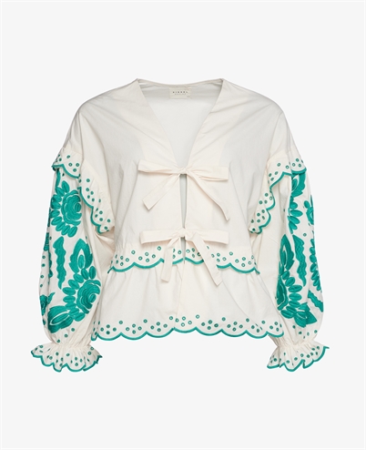 Sissel Edelbo Martha Organic Cotton Bluse Off White Shop Online Hos Blossom