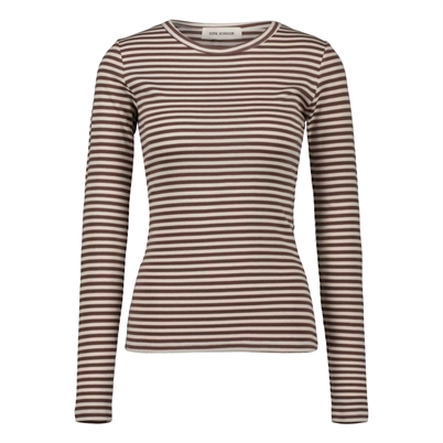 Sofie Schnoor SNOS433 Bluse Brown Striped-Shop Online Hos Blossom
