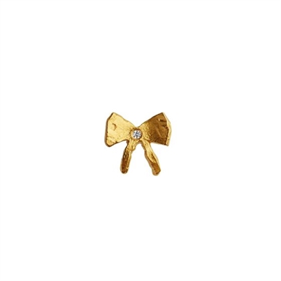 Stine A Petit Bow Ørering Gold With Stone - Shop Online