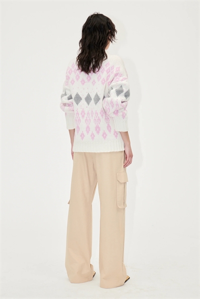 Stine Goya Fluffy Jacquard Sweater Beaded Fairisle-Shop Online Hos Blossom