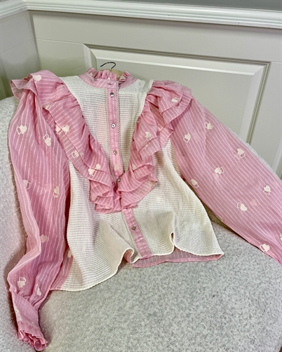Stories From The Atelier Paradise Skjorte Rosa White Shop Online Hos Blossom