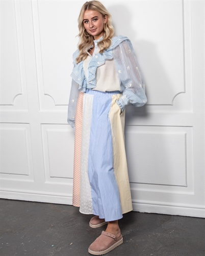 Stories From The Atelier The Wind Nederdel Blue Stripes - Shop Online