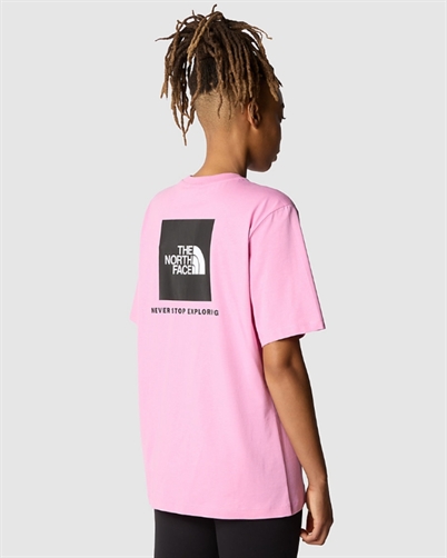 The North Face Relaxed Red Box T-shirt Orchid Pink Shop Online Hos Blossom