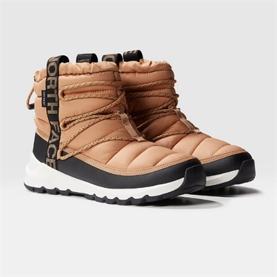 The North Face Thermoball Lace Up Støvler Almond Butter TNF Black Shop Online Hos Blossom