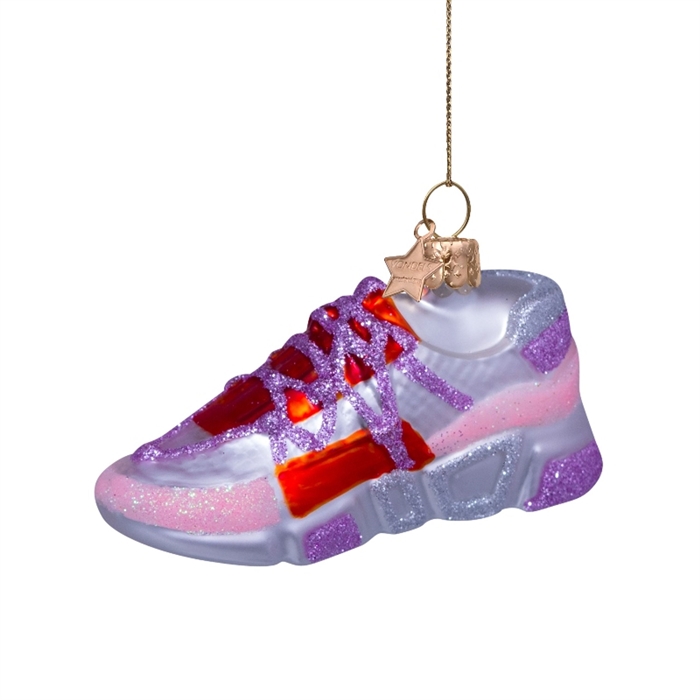 Vondels Ornament Glass Julekugle Pink Red Sneaker Shop Online Hos Blossom