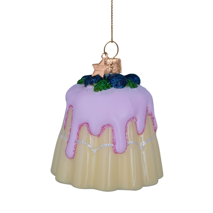 Vondels Ornament Glass Julekugle Yellow Pudding Shop Online Hos Blossom