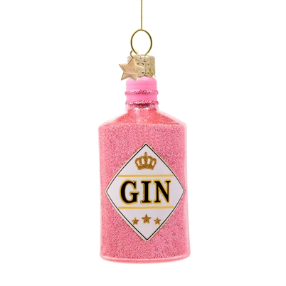 Vondels Ornament Glass Pink Julekugle Gin Bottle