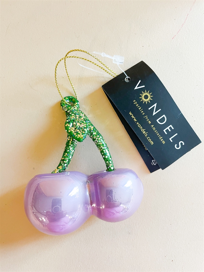 Vondels Ornament Glass Soft Purple Julekugle Opal Cherry Shop Online Hos Blossom
