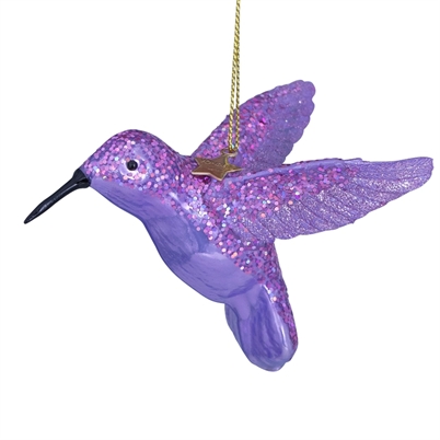 Vondels Ornament Glass Soft Purple Opal Julekugle Hummingbird Shop Online Hos Blossom
