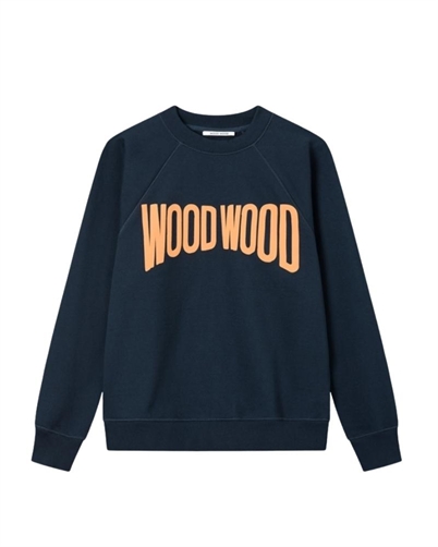Wood Wood Leia Logo Sweatshirt GOTS Navy - Shop Online