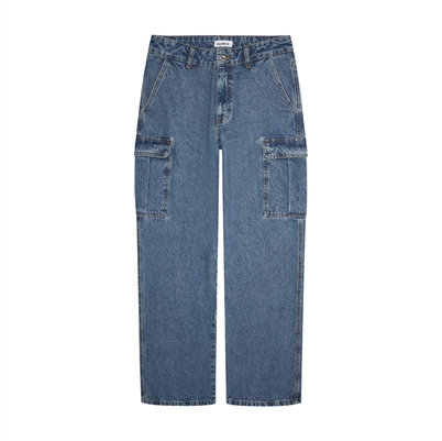 Woodbird Lou Stone Cargo Jeans Stone Blue Shop Online Hos Blossom