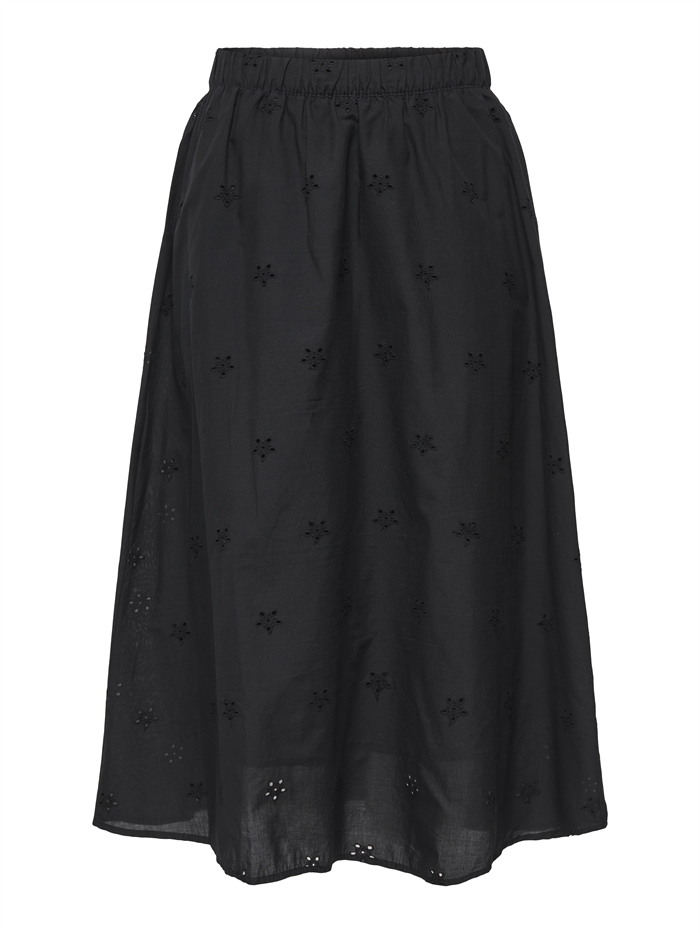 JDY - JDYClara Midi Anglaise Nederdel - Black
