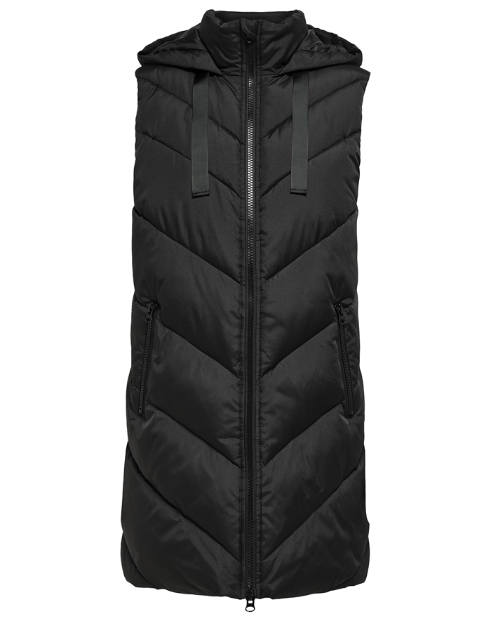 JDY - JDYSkylar Life Hood Vest - Black